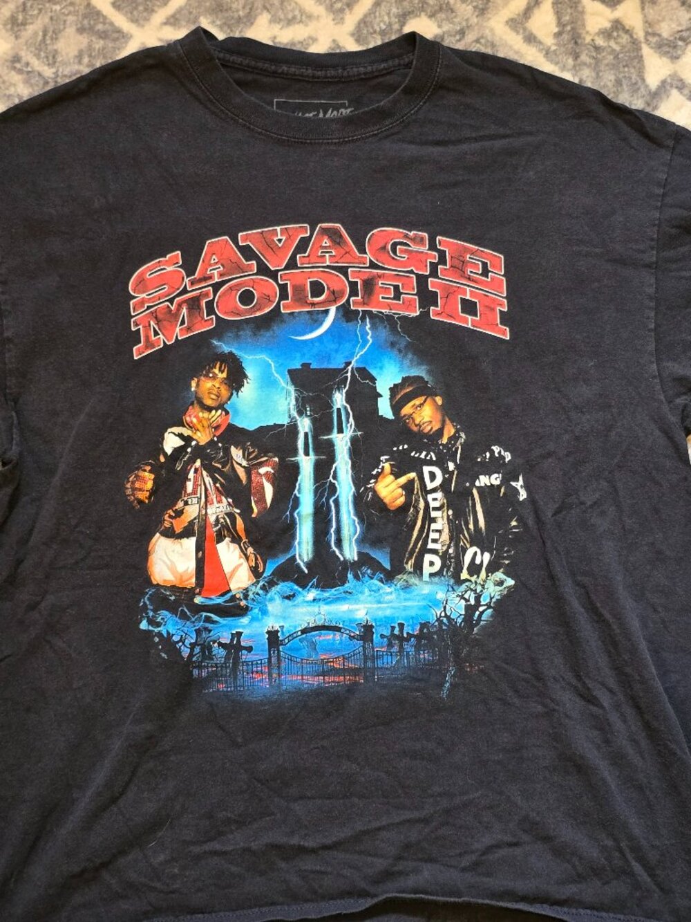 21 Savage Savage Mode 2 Album Black Graphic T Shirt Mens XL Metro Boomin